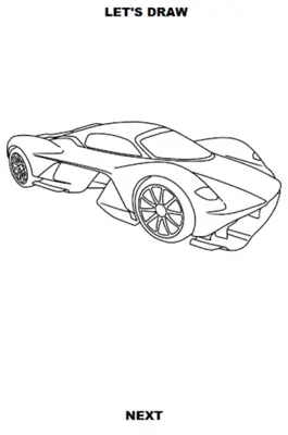 Draw Cars Hypercar android App screenshot 1